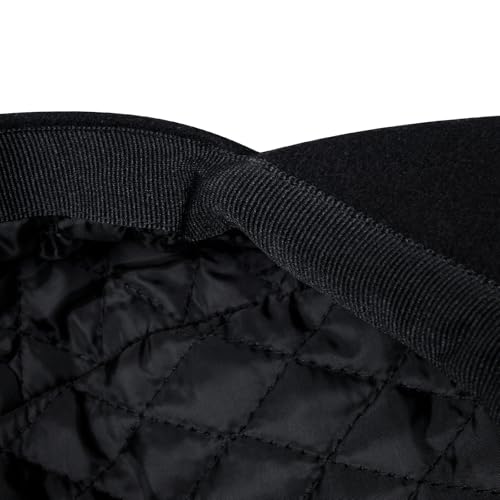 FEINION Men 8 Panel Herringbone Wool Newsboy Cap - color: Black, size: 7 1/4