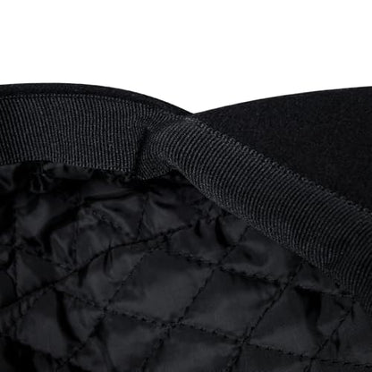 FEINION Men 8 Panel Herringbone Wool Newsboy Cap - color: Black, size: 7 1/4