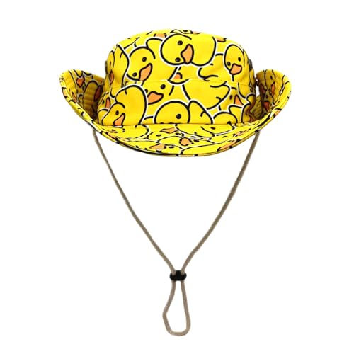 Sun Bucket Hat for Men Women Fishing Beach Safari Trendy Cotton Cowboy Cap for Golf Hiking Hunting Outdoor Boonie - color: Duck Yellow