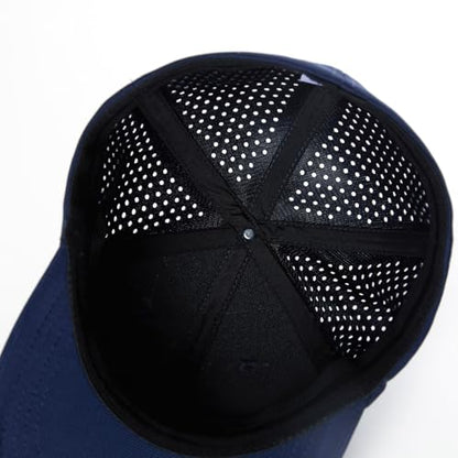6 Panel Stretch Full Closed Baseball Caps Men's Blank Fitted Cap Curved Brim Elastic Closed Back Hat Q2426 - color: Grey Mesh