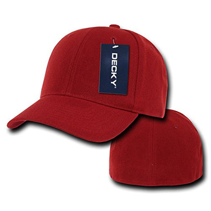 DECKY Fitted Cap - color: Cardinal, size: 6 7/8