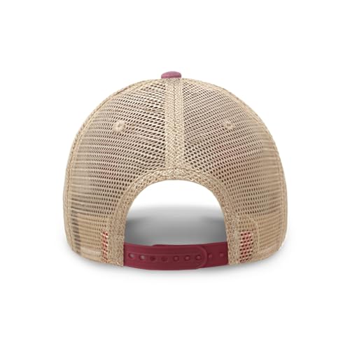CHOK.LIDS Washed Trucker Hat Unstructured Distressed Pigment Dyed Cap - color: Dog Mom (Burgundy)