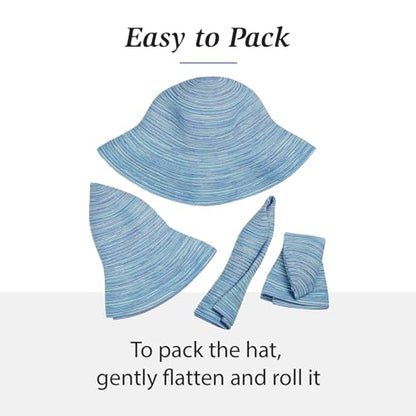 Wallaroo Hat Company Women's Sydney Sun Hat - UPF 30+ Sun Protection, Packable, Adjustable - Beach, Travel, Wide Brim - color: Ivory