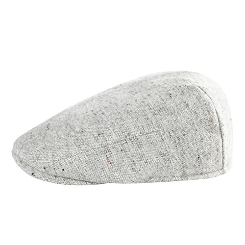 Toddler Wool Tweed Newsboy Cap - color: Flecked Light Grey, size: 4-5T