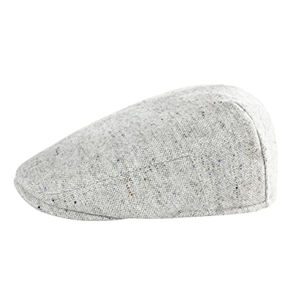 Toddler Wool Tweed Newsboy Cap - color: Flecked Light Grey, size: 4-5T