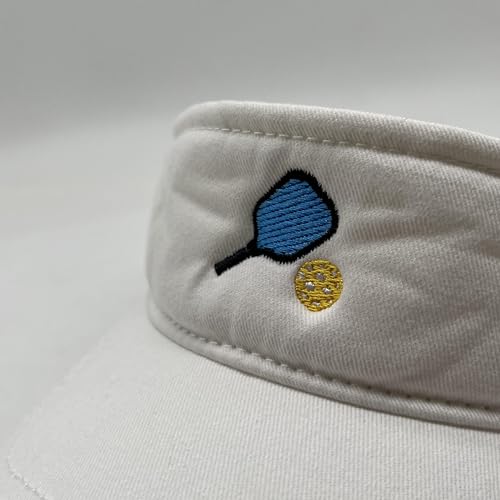 Embroidered Pickleball Visor Men Women,Gifts for Pickleball Lovers - color: White, style: Pickleball
