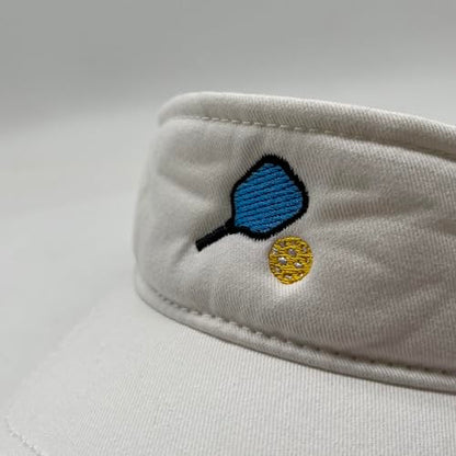 Embroidered Pickleball Visor Men Women,Gifts for Pickleball Lovers - color: White, style: Pickleball