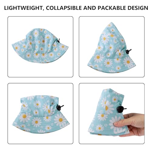 BASSDASH UPF50+ Fishing Bucket Hat for Men Women Lightweight Water Resistant Packable Outdoor Summer Sun Hats FH13 - color: Daisy