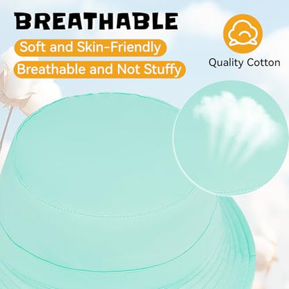Durio UPF 50+ Baby Sun Hat Wide Brim Toddler Bucket Hats for Boys 0-8 Years - color: A Light Green, size: 3-6 Months