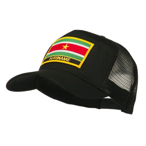 e4Hats.com South America Flag Letter Patched Mesh Cap - color: Suriname