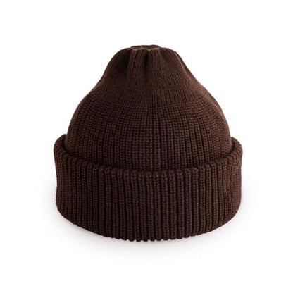 Fisherman Beanie Cuffed Knit Winter Hat Trawler Sailor Watch Cap Men Women - color: Classic (Purple)