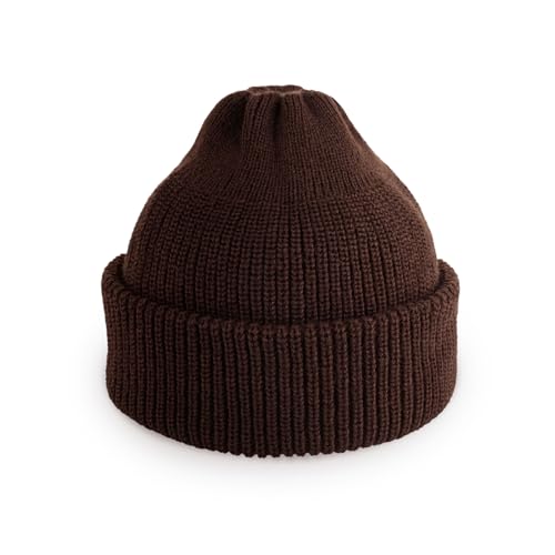 Fisherman Beanie Cuffed Knit Winter Hat Trawler Sailor Watch Cap Men Women - color: Classic (Purple)