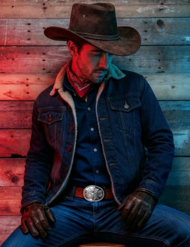 Classic Western Rolled-up Vegan Suede Cowboy Hat - color: Coffee