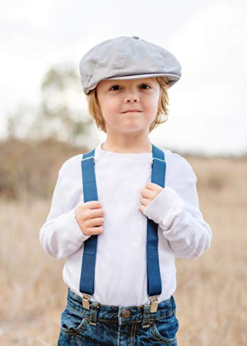 Born to Love Infant, Toddler Boys Pinstripe Driver Cap Baby Hat - color: Grey Newsboy Cap Only, size: 4-5