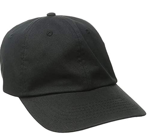 Dorfman Hat Co. Twill Baseball Cap with Pre-Curved Brim - color: Black