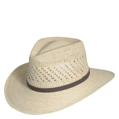 Scala Men's Fine Crochet Raffia Outback - size: Small