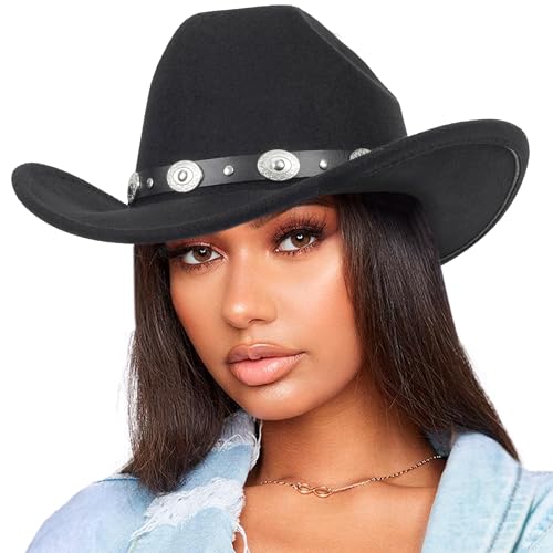 Felt Fedora Western Cowboy Hat for Women Men