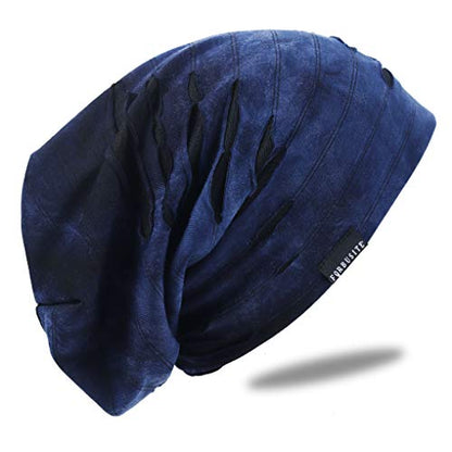Ruphedy Men Slouchy Beanie Summer Long Oversize Thin Lightweight Skull Cap B011h - color: B090a-navy, size: One Size