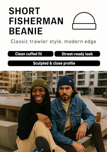 TOP-EX Merino Wool Fisherman Beanie for Men Women, Knit Watch Cap Winter - color: Burgundy, size: Medium-Large