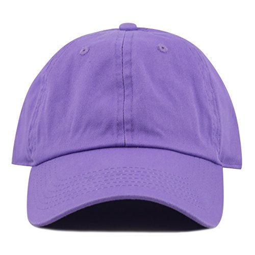 Cotton Baseball Cap Dad Hat – Washed Low Profile Adjustable Hat for Men Women Casual Outdoor Running Golf - color: Lavender