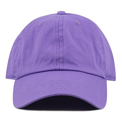 Cotton Baseball Cap Dad Hat – Washed Low Profile Adjustable Hat for Men Women Casual Outdoor Running Golf - color: Lavender
