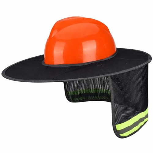 UNCO- Hard Hat Sun Shield, Full & Standard Brim Mesh Sunshade High Visibility Reflective, - color: Blue and Black, size: 2 Pack