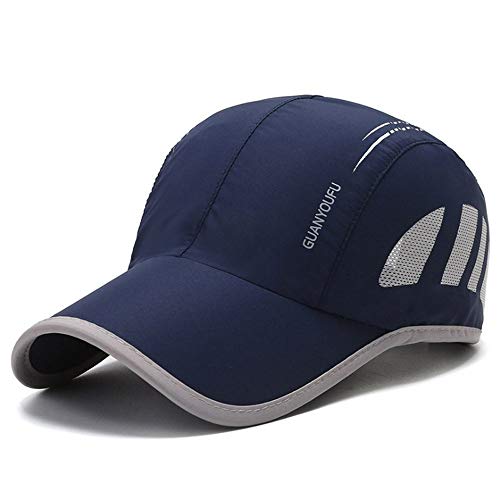 CLAPE Outdoor Sun Visor Hats Lightweight Waterproof Breathable Sports Hat UPF50+ Ultra Thin Cooling Baseball Hats - color: Yd04-navy Blue