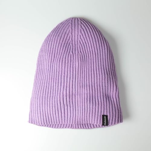 Fisherman Beanie Cuffed Knit Winter Hat Trawler Sailor Watch Cap Men Women - color: Ribbed (Lavender)