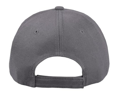 TK Flex Blank Hats, Adjustable Plain Hats, Casual Women's and Men's Hats, Baseball Caps for Patches and Embroidery, 12 Pack - color: Dark Grey