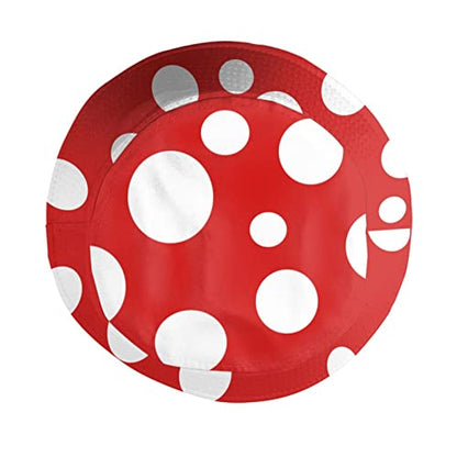Bucket Hat Funny Duck Fisherman Hat Travel Beach Sun Hat Outdoor Cap for Men Women Adults - color: Mushroom Dots