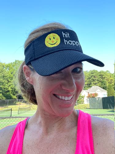 Hit Happy Pickleball Visors for Women - color: Black