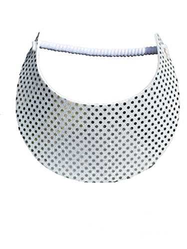womens Visor - color: White & Silver Glitz, size: One Size