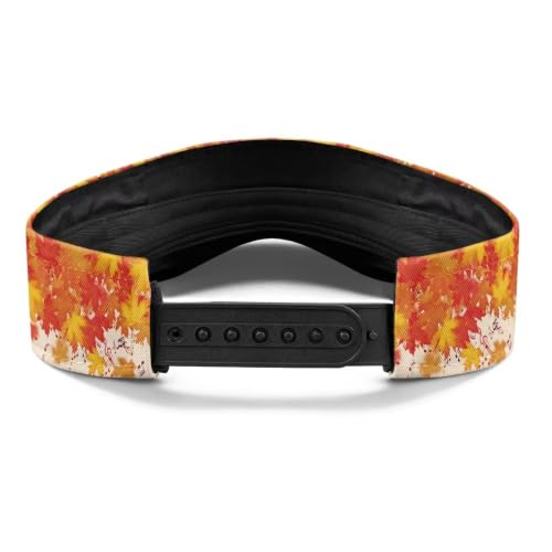 Cool Styles Sun Visor Hats 21.65~23.62 inches Adjustable Open-Top caps Quick-Dry Visor Cap - color: Maple Leaf