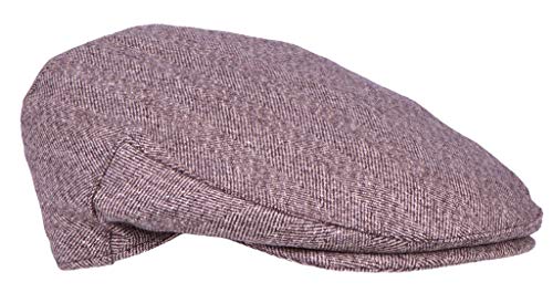 Kenny K Flat Cap Hat for Newsboy Driving Fisherman Golf Ivy Gastby Cabbie FC200 Wool Blend, Lined - color: Brown Plaid B, size: Small-Medium