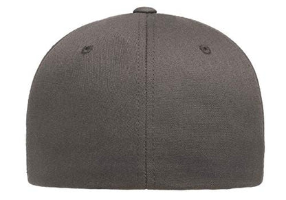 Flexfit 5001 Standard Cotton Twill 6-Panel Fitted Baseball Cap - color: Dark Grey, size: Large-X-Large