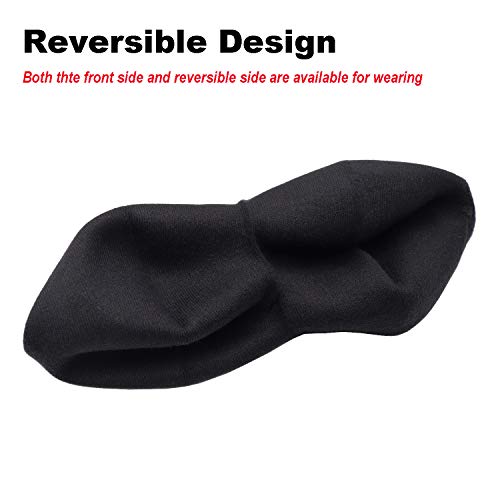 Wheebo Reversible Solid Color French Beret Hat for Women and Girls - color: Black