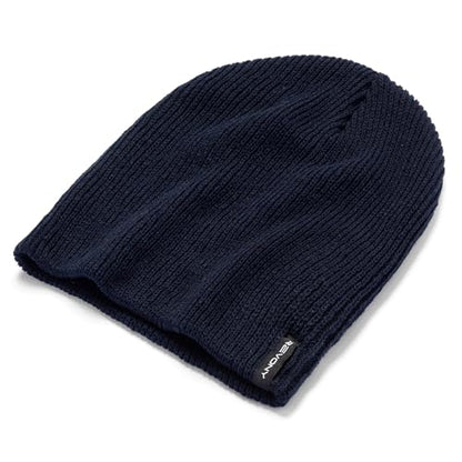 Essential Knit Beanie – Soft, Lightweight Comfort in Fun Colors - color: Navy