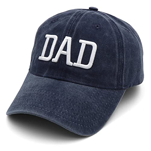 Mom and Dad Hats Fathers Day Mom Dad Gifts Hat Embroidered Adjustable Baseball Caps New Parents Gifts for Couples - color: Pink Mom Hat and Navy Blue Dad Hat