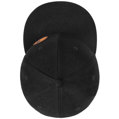 Flat Brim Hats for Men - Gothic Style Skull Hat Leather Pattern - Hip-Hop Snapback Hat Skeleton Hats for Men - color: 10.skeleton Rock Sign