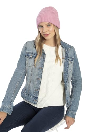 Seamless Beanie Cap, Acrylic Unisex Winter Beanie - color: Light Pink