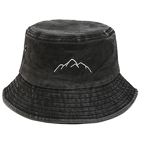 Unisex Bucket Hat Summer UPF 50+ Sun Protection Outdoor Beach Fishing Travel Hiking Hat - color: Mountain