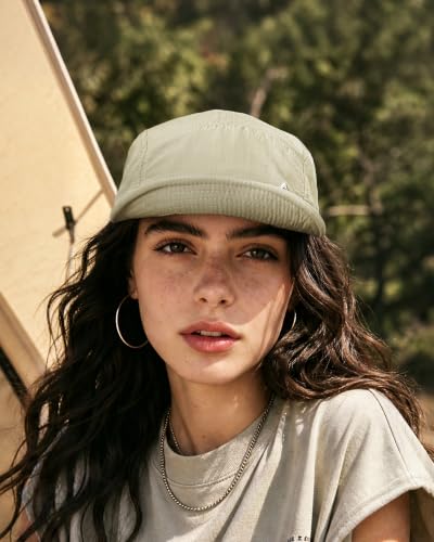 Clakllie Quick Dry Short Brim Hats for Men 5 Panel Running Hat Waterproof Baseball Cap Outdoor Hiking Hat Flat Bill Cadet Cap - color: Cdus-ddy1-khaki