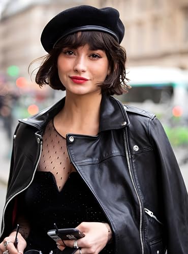 SILAK Traditional Army Style Cap with Metal Star Badge – Che Guevara Inspired, Woolen French Beret Hat for Men and Women - color: Black