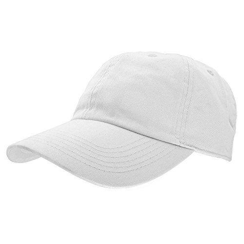 Gelante Baseball Cap Dad Hat 100% Cotton Polo Style Plain Blank Adjustable Size. - color: White