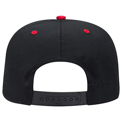 OTTO 6 Panel Pro Style Cotton Blend Twill Cap - color: Red/Blk