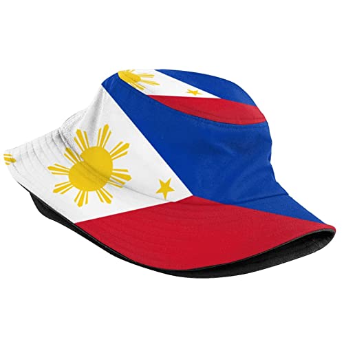 Cute Funny Flag Bucket Hat Packable Fashion Sun Cap Outdoor Flag Fisherman Hat for Women Men Boys Girls - color: Philippines Flag Filipino Flag