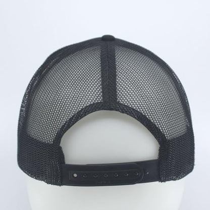 High Crown Foam Mesh Camouflage Tri-Color Oak Leaves Trucker Hat Baseball Cap - color: Black/Charcoal Gray/Black
