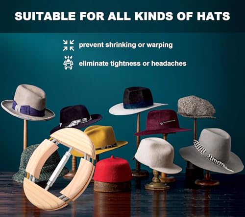 Hat Stretcher 4 Way, Hat Stretcher for Fitted Hats Size 6 7/8 to 8 1/2 - color: 4way Silver