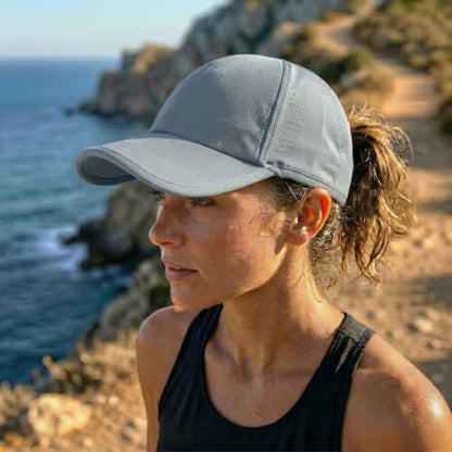 HH HOFNEN Quick Dry Baseball Hat Unstructured Athletic Golf Cap Women Men - color: 1-navyblue