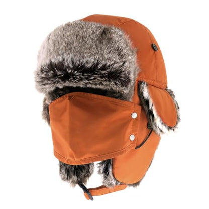 Waterproof Winter Trapper Ushanka Hat Ear Flap Chin Strap, Russian Style - color: Arctic (Tan)